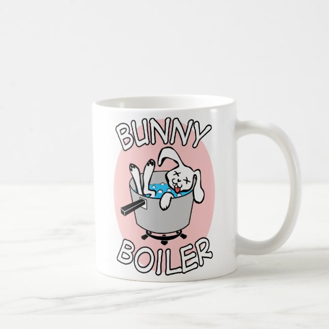 Bunny Boiler white coffee mug (Right)