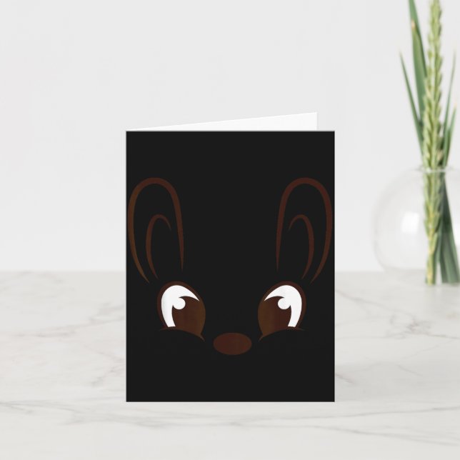 Bunny Boy Face Rabbit Halloween Costume Easter Card (Front)