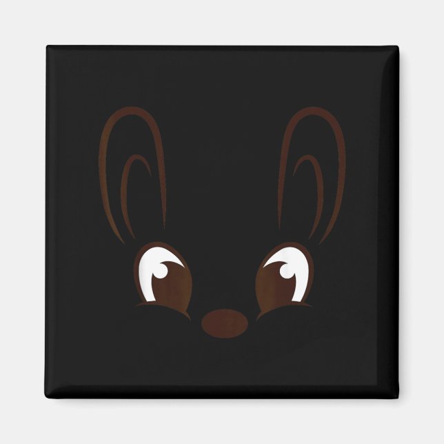 Bunny Boy Face Rabbit Halloween Costume Easter Magnet (Front)