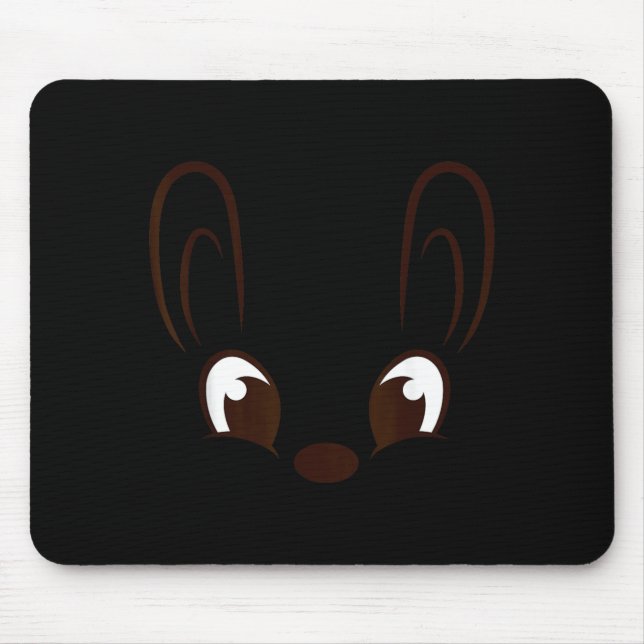 Bunny Boy Face Rabbit Halloween Costume Easter Mouse Mat (Front)