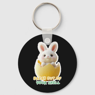 Bunny@break Out Of Your Shell Sticker Key Ring
