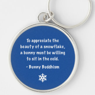 Bunny Buddhism "Beauty of a Snowflake" Keychain