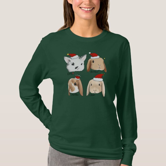 Bunny Bunch Christmas T-Shirt (Front)