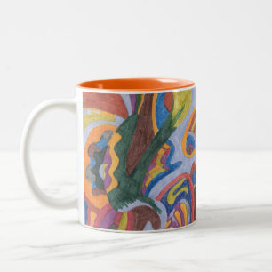 Bunny Bunny Hop Hop Two-Tone Coffee Mug