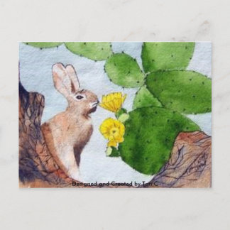 Bunny Cactus Postcard