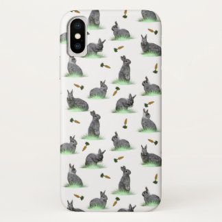 Bunny Carrot Craze iPhone X Case (choose colour)