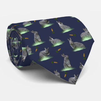 Bunny Carrot Craze Tie (Navy)