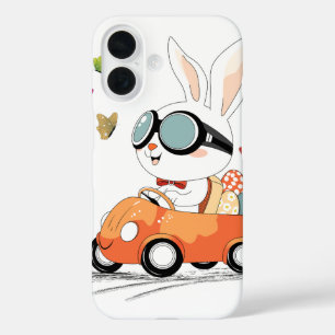 Bunny Carrot Hopping Ride iPhone 16 Case