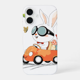 Bunny Carrot Hopping Ride iPhone 16 Case