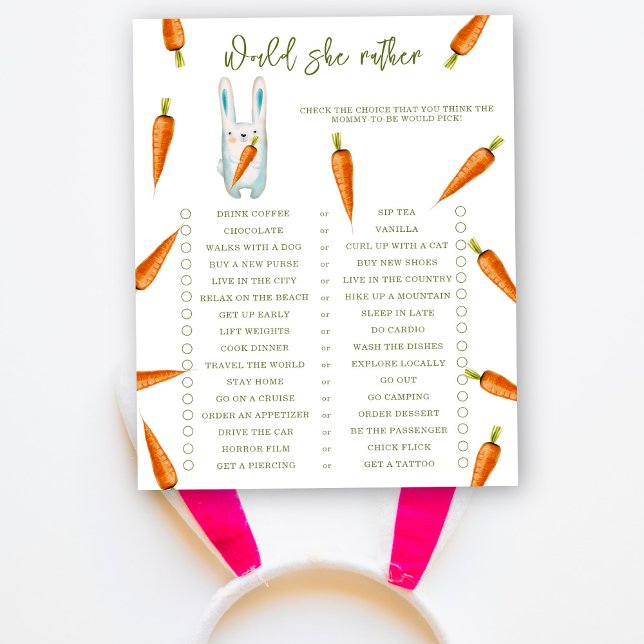 Bunny & Carrot - Would she rather - baby game (Creator Uploaded)