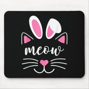 Bunny Cat Cute Fun Cat For Girls Cat Easter Girls  Mouse Mat
