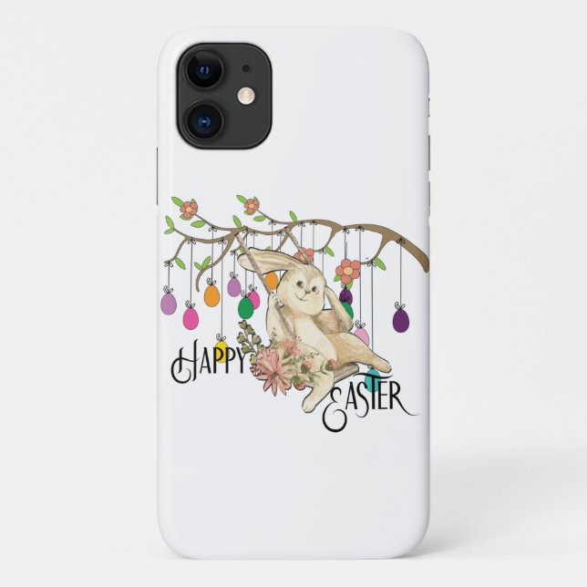 Bunny Celebrates Easter Day Case-Mate iPhone Case (Back)