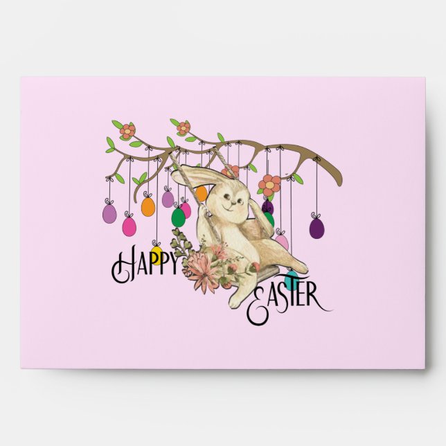 Bunny Celebrates Easter Day Envelope (Front)