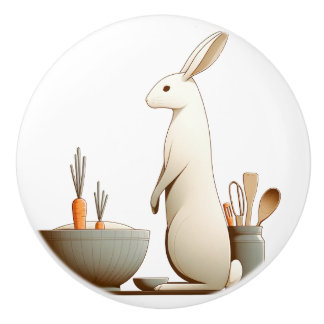 Bunny ceramic knob