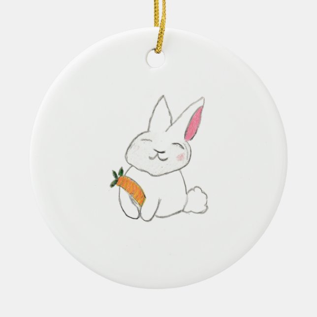 Bunny Ceramic Tree Decoration (Front)