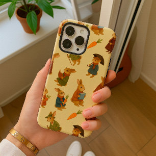 Bunny Character Patterns Watercolor Style iPhone 15 Pro Max Case