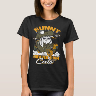 Bunny cheaper than cats White easter rabbit and b T-Shirt