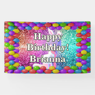 Bunny Cheerleader character birthday Banner