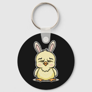 Bunny Chick Sticker1 Key Ring