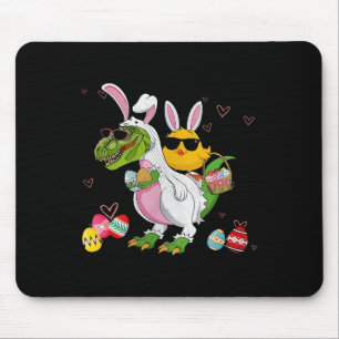 Bunny Chicken Riding Dinosaur T Rex Egg Hunt Dinos Mouse Mat