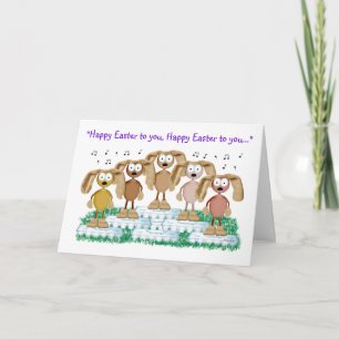Bunny chorus holiday card