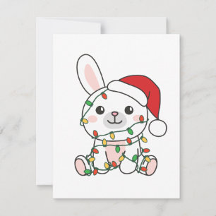 Bunny Christmas Winter Animals Holiday Bunnies Card