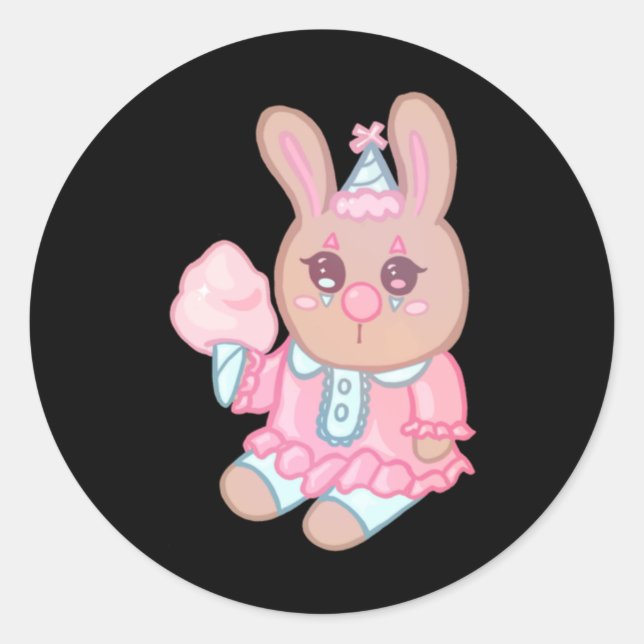 Bunny Clown Sticker  (Front)