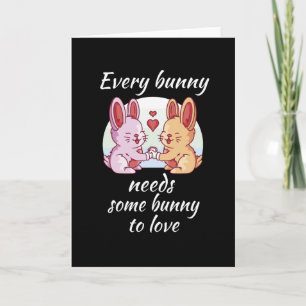 Bunny Couple Love Heart Easter Lovers Card