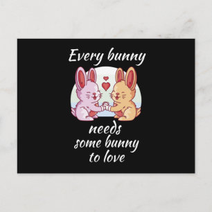 Bunny Couple Love Heart Easter Lovers Postcard