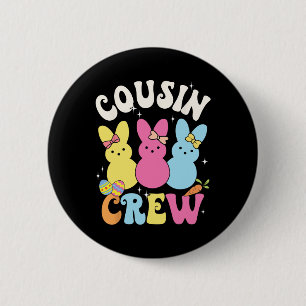 Bunny Cousin Crew Easter Day Family Squad Group Ma 6 Cm Round Badge