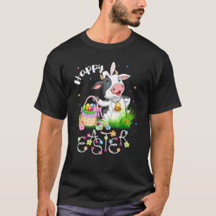 Bunny Cow Eggs Basket Easter Farmer T-Shirt