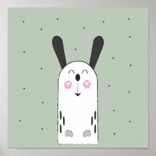 Bunny Cute Cartoon Kids Baby Poster