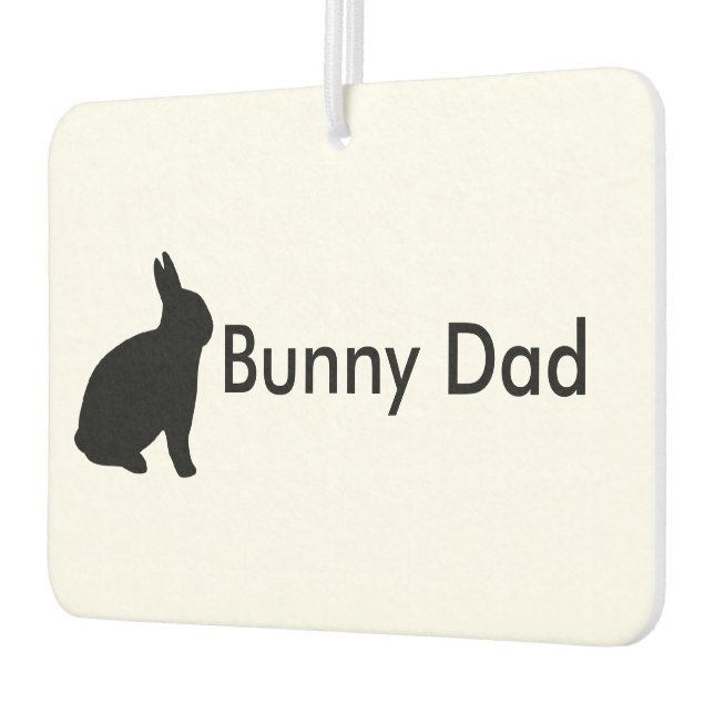 Bunny Dad Customisable Car Air Freshener (Left)