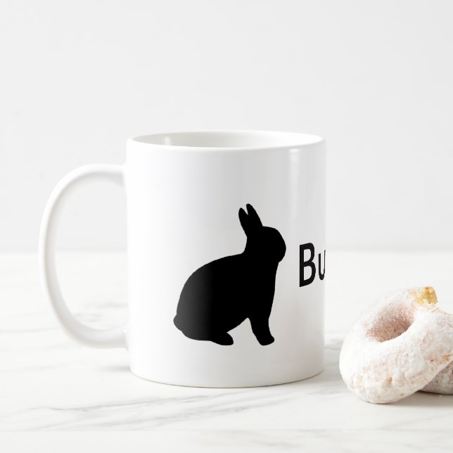 Bunny Dad Rabbit Funny Personalise Coffee Mug (With Donut)