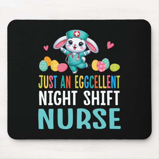 Bunny Dance Easter Eggs Just An Eggcellent Night S Mouse Mat (Front)