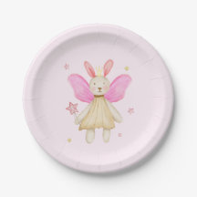 Bunny Doll Princess Fairy Wings Watercolor 