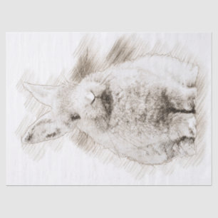 Bunny Drawing Tissue Paper