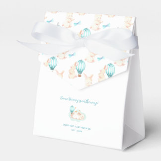 Bunny Dreams blue baby shower Favour Box