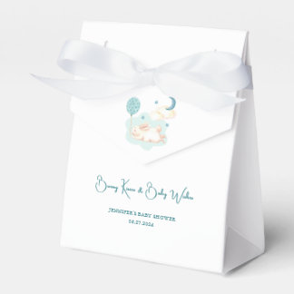 Bunny Dreams Blue Baby Shower Favour Box