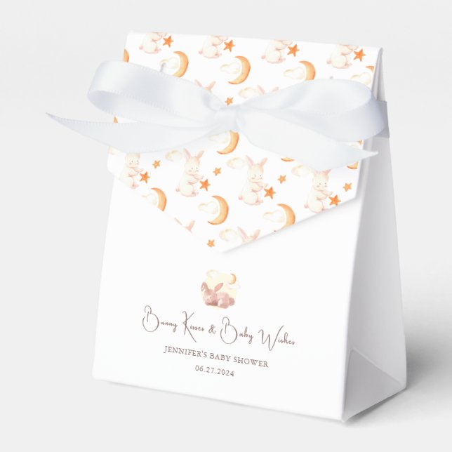 Bunny Dreams gender neutral baby shower Favour Box (Front Side)