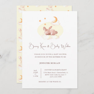 Bunny Dreams Neutral Baby Shower Invitation