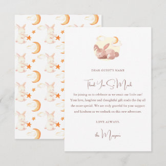 Bunny Dreams Neutral Baby Shower Thank You Card