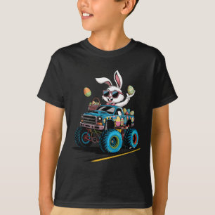Bunny Driving Monster Truck For Boys Girls Kids Ea T-Shirt