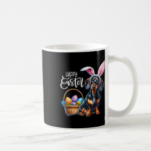 Bunny Ear Dachshund Dog Easter Eggs Happy Easter D Coffee Mug