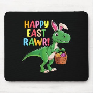 Bunny Ear Dinosaur Happy Easter Egg Hunt Boys Girl Mouse Mat