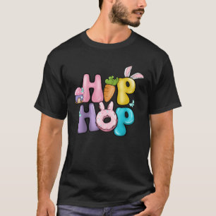 Bunny Ear Retro Groovy Hip Hop Easter Day T-Shirt