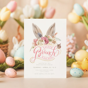 Bunny Ears   Easter Brunch & Egg Hunt Invitation