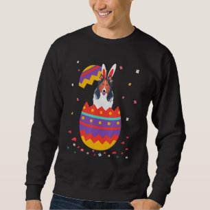 Bunny Ears Eggs Costume Easter Day Graphic Rough C Sweatshirt