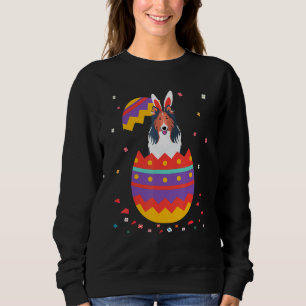 Bunny Ears Eggs Costume Easter Day Graphic Rough C Sweatshirt
