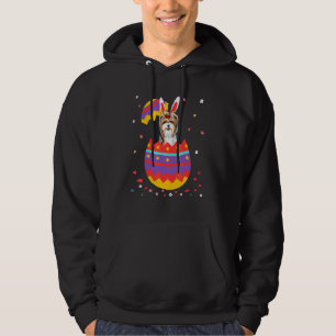 Bunny Ears Eggs Costume Easter Day Graphic Yorkshi Hoodie
